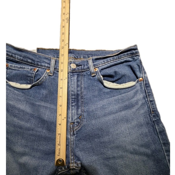 Levi's Blue Jeans Men's 34x30 505 Relaxed Fit Straight Leg Medium Wash Western - Picture 3 of 9